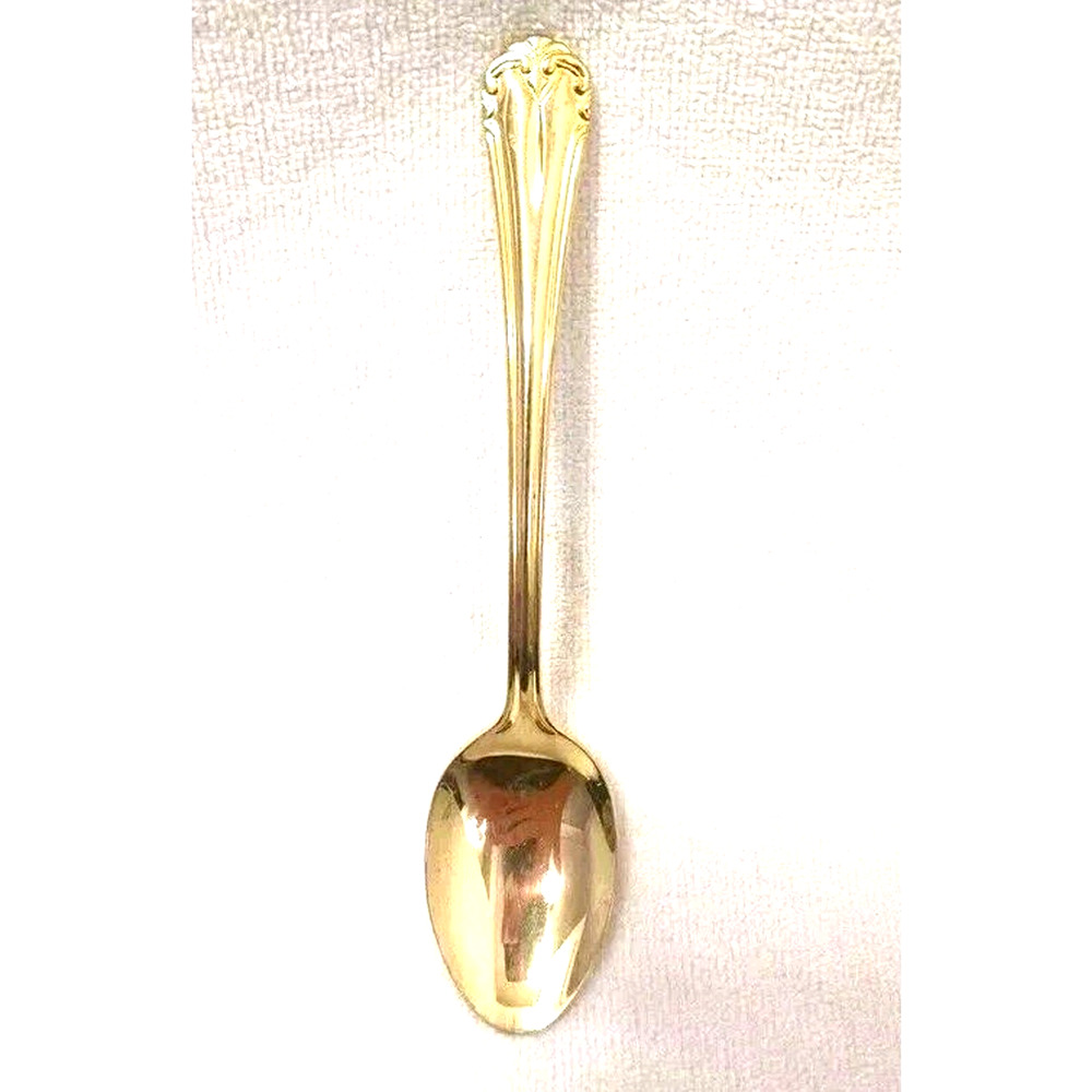 Hampton Silversmiths Gold Electroplate Elegant Scroll Deco Teaspoon Replacement